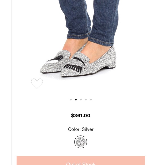 Chiara Ferragni Flirting Eyes Pointy Toe Flats - Picture 2 of 7